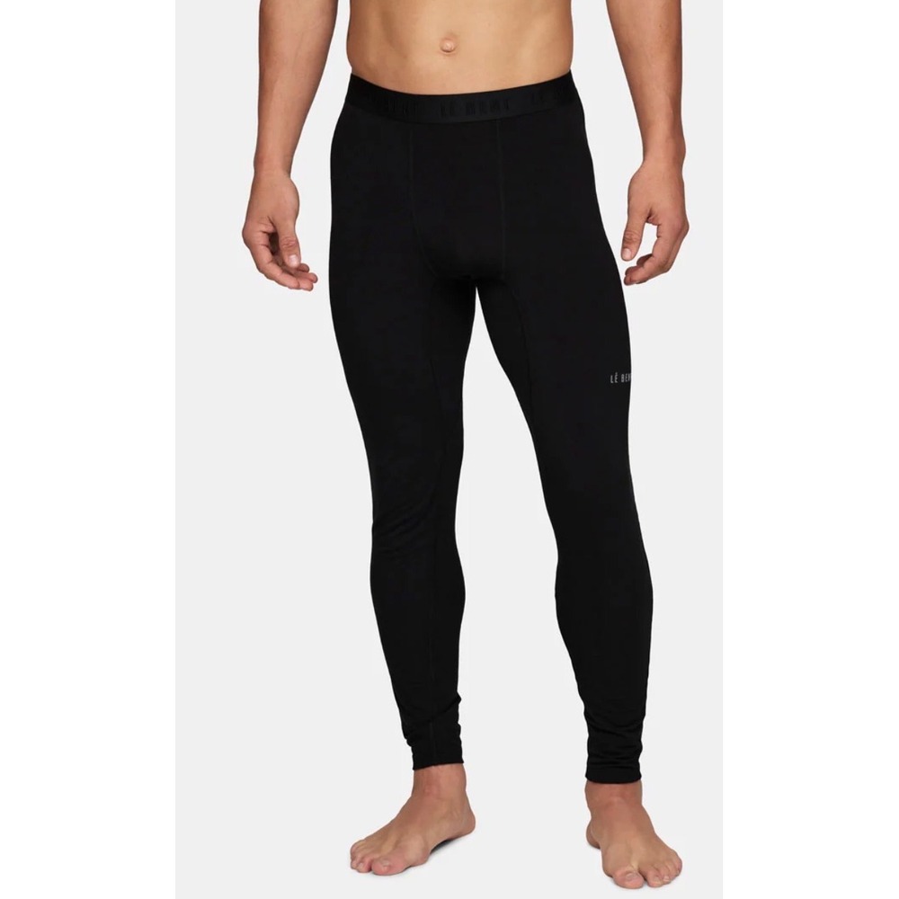 Le Bent Mens Core Midweight Bottom Black Merino Blend Base Layer XL BB2013-001